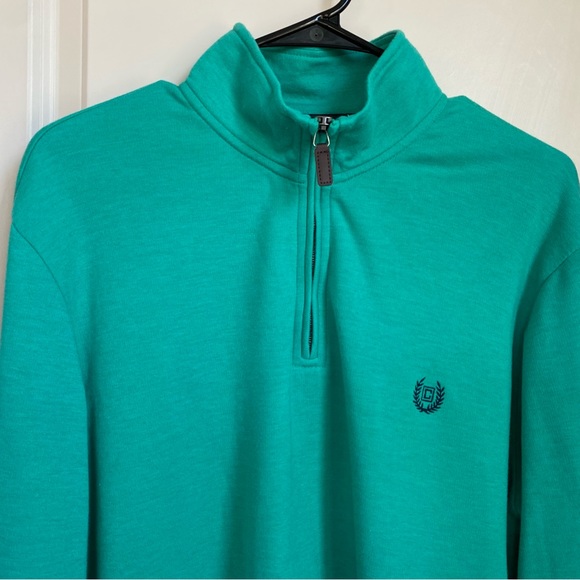 •EUC•Chaps Mens Long Sleeve Mock Neck Quarter Zip Sweater - Picture 4 of 6